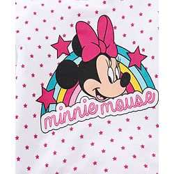 Babyhug Cotton Full Sleeves Top & Lounge Pant Set Dot & Minnie Mouse Print- White Pink
