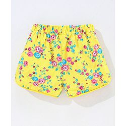 Babyhug Shorts Floral Print - Yellow