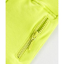Babyhug Mid Thigh Shorts Dino Print - Lime Yellow