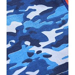 Babyhug Shorts With Drawstring Camouflage Print - Blue