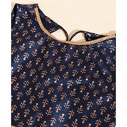 Babyhug Sleeveless Sequin Choli with Lehenga and Dupatta  - Blue Pink