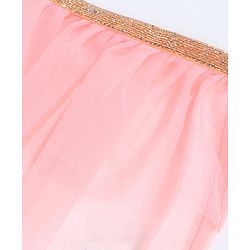 Babyhug Sleeveless Sequined Choli and Ghagra Set with Ruffled Dupatta - Pink