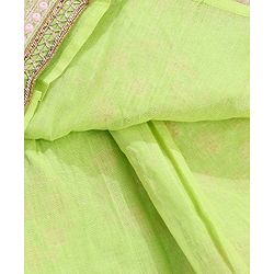 Babyhug Sleeveless Sequined Choli and Ghagra Set with Ruffled Dupatta - Pink