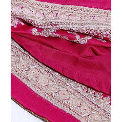Babyhug Sleeveless Choli & Lehenga With Dupatta Embroidery - Pink
