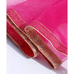 Babyhug Sleeveless Choli & Lehenga With Dupatta Embroidery - Pink