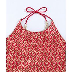 Babyhug Sleeveless Choli & Lehenga with Dupatta - Red