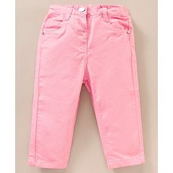 Babyhug Full Sleeves Striped Top & Pant Set Minnie Mouse Print- Pink