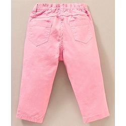 Babyhug Full Sleeves Striped Top & Pant Set Minnie Mouse Print- Pink