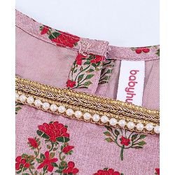 Babyhug Half Sleeves Choli & Lehenga With Dupatta - Pink