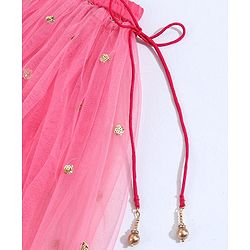 Babyhug Half Sleeves Choli & Lehenga With Dupatta - Pink