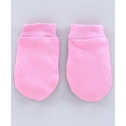 Babyhug 100% Cotton Mittens Solid Floral Printed Pack of 3 - Pink Yellow Blue
