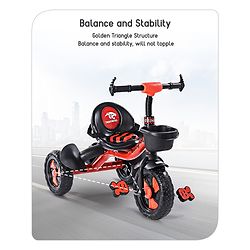 Babyhug Panther Tricycle With Storage Basket - Red