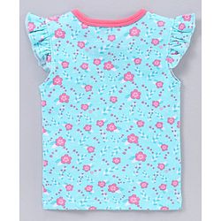 Babyhug 100% Cotton Short Sleeve Vests Strawberry Print Pack of 5 - Blue White Pink