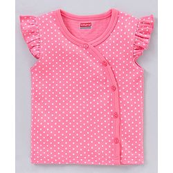 Babyhug 100% Cotton Short Sleeve Vests Strawberry Print Pack of 5 - Blue White Pink