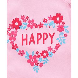 Babyhug 100% Cotton Short Sleeve Vests Strawberry Print Pack of 5 - Blue White Pink