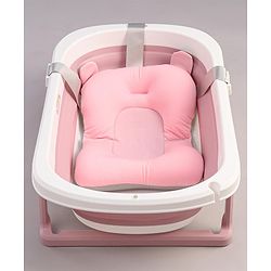 Babyhug Foldable Bathtub with Cushion - Pink