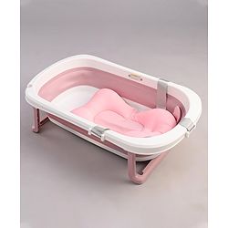 Babyhug Foldable Bathtub with Cushion - Pink