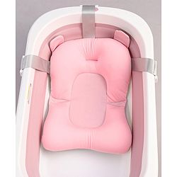 Babyhug Foldable Bathtub with Cushion - Pink