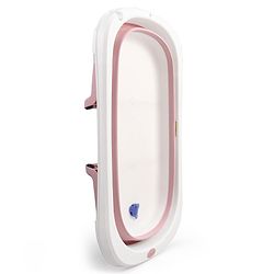 Babyhug Foldable Bathtub with Printed Cushion - Pink
