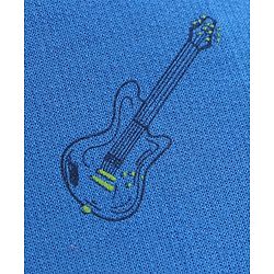 Babyhug Full Length Lounge Pant With Drawstring Guitar Print - Blue