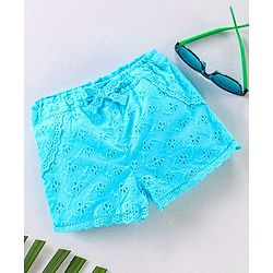 Babyhug Mid Thigh Shorts - Blue