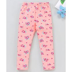 Babyhug Full Length Leggings Floral Print - Pink
