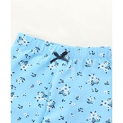 Babyhug Full Length Leggings Floral Print Pack of 2 - Blue