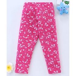 Babyhug Full Length Leggings Floral Print - Pink