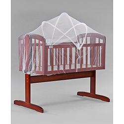 Babyhug Joy Plus Cradle With Mosquito Net - Walnut
