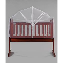 Babyhug Joy Plus Cradle With Mosquito Net - Walnut