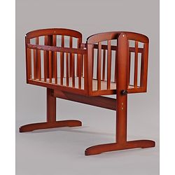 Babyhug Joy Plus Cradle With Mosquito Net - Walnut