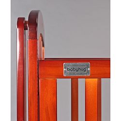 Babyhug Joy Plus Cradle With Mosquito Net - Walnut