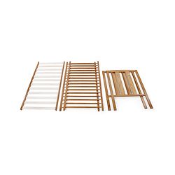 Babyhug Malmo Wooden Cot with 3 Level Height Adjustment & Plug and Play Assembly - Natural| Solid Pinewood| Convert to Junior Bed| Smooth Edges