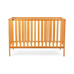 Babyhug Visby Wooden Cot with 3 Level Height Adjustment & Plug and Play Assembly - Brown