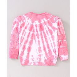 Babyhug Full Sleeves Tee & Lounge Pant Sequinned Unicorn Embroidery - Pink White