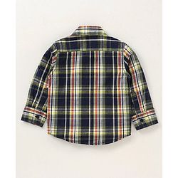 Babyhug Full Sleeves Checked Shirt & Bottom Set with Bow - Multicolor