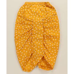 Babyhug Full Sleeves Kurta & Printed Dhoti - Green Yellow