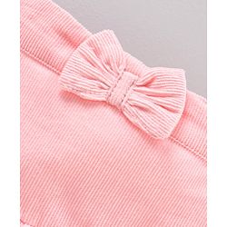 Babyhug Mid Thigh Skirt Bow Applique - Pink