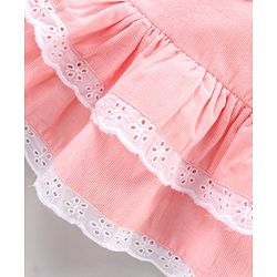Babyhug Mid Thigh Skirt Bow Applique - Pink