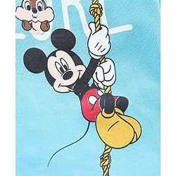 Babyhug Full Sleeves Tee Mickey Mouse Print - Blue