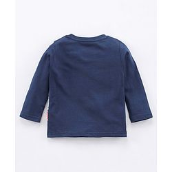 Babyhug Full Sleeves Mickey Mouse Print Tee - Navy Blue