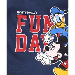 Babyhug Full Sleeves Mickey Mouse Print Tee - Navy Blue