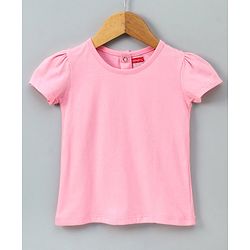 Babyhug Half Sleeves Frock With Inner T-Shirt - Light Blue