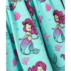 Babyhug Half Sleeves Frock With Inner T-Shirt - Light Blue
