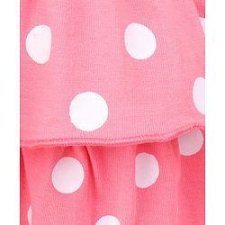 Babyhug Short Sleeves Knee Length Frock - Pink