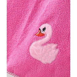 Babyhug Towel Swan Patch - Pink