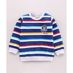 Babyhug Full Sleeves Sweatshirt Space Print Pack of 2 - Yellow Blue