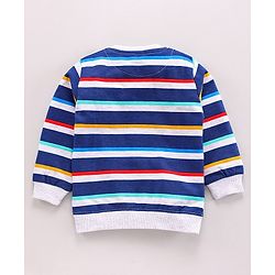 Babyhug Full Sleeves Sweatshirt Space Print Pack of 2 - Yellow Blue