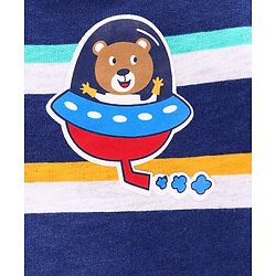 Babyhug Full Sleeves Sweatshirt Space Print Pack of 2 - Yellow Blue