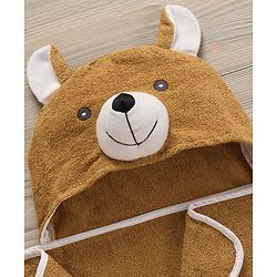 Babyhug Hooded Towel Bear Print - Brown
